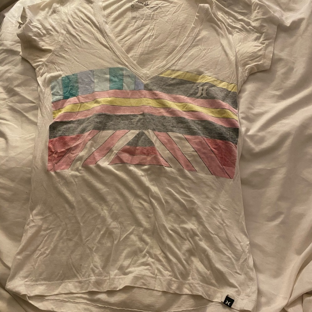 Hurley V Neck Graphic Tee